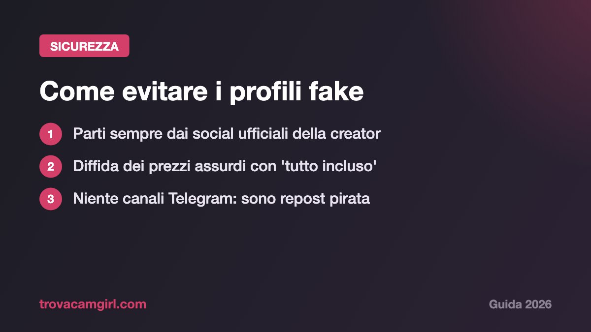 Come evitare i profili fake delle OnlyFans italiane: tre regole